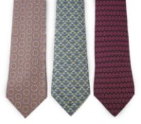 Three Hermès ties