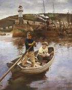 After Elizabeth Adela Stanhope-Forbes (British, 1859-1912), oil on canvas, ’Two fishermen in a