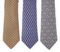 Three Hermès ties