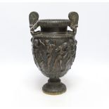 An early to mid 20th century bronze model of the ‘Townley Vase’ 28cm