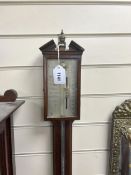 An early 19th century mahogany stick barometer, marked Baxter, London, height 98cm