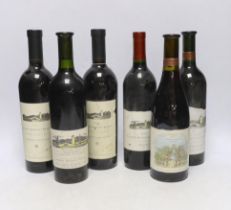 Six bottles of Robert Mondavi wine; four Cabinet Sauvignon; 1997, 1998 and 2001, a 2001 Merlot and a
