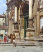 William Logsdail (English, 1859-1944) 'Il Buon Padre'oil on canvassigned62 x 51cm***CONDITION
