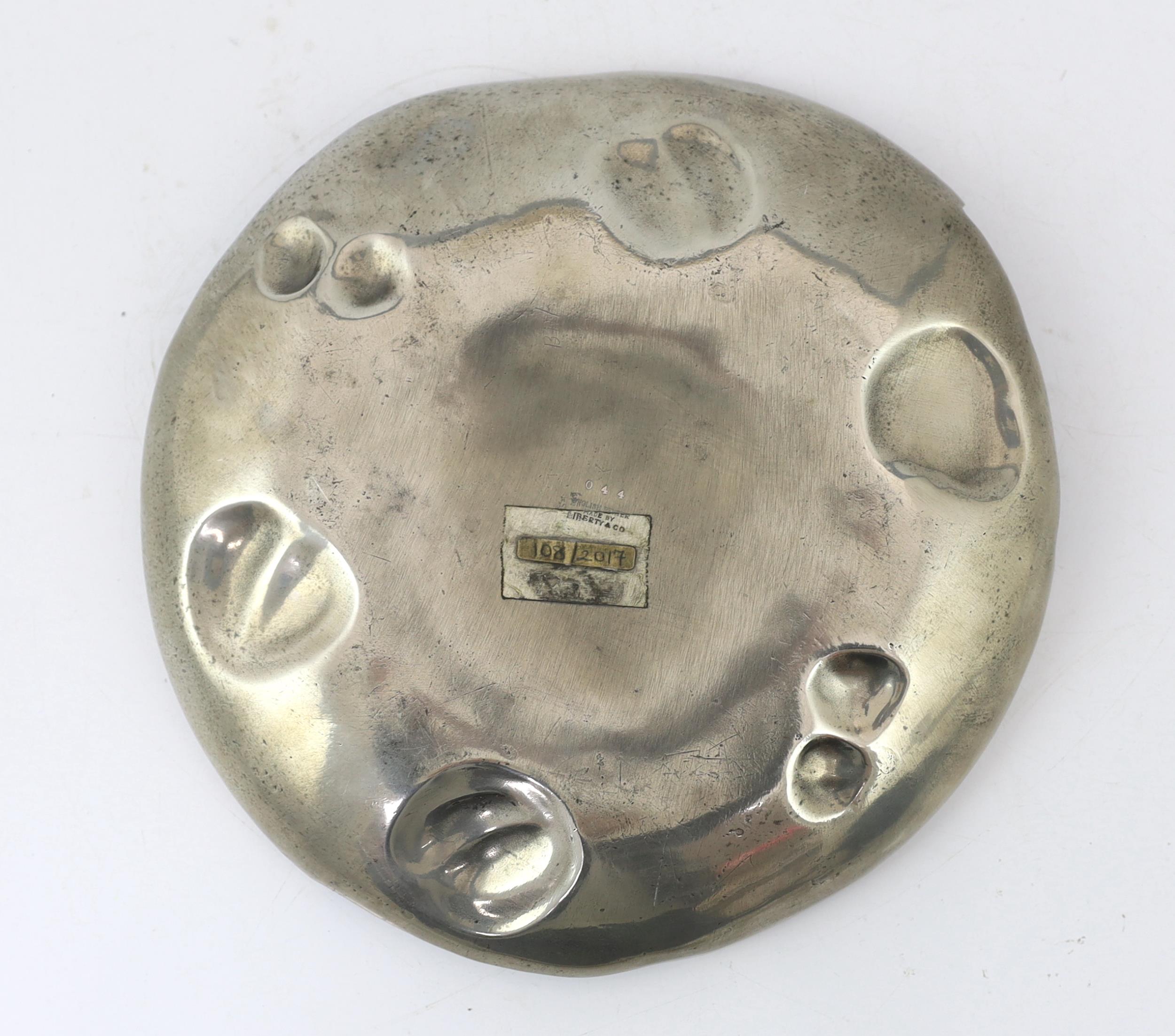 Archibald Knox for Liberty & Co., The Bollellin Shield, circa 1903, English pewter dish with central - Image 2 of 3