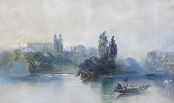 George Bryant Campion (1796-1870) 'Eton College chapel from the river'watercolourWalker's