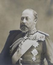 A presentation photograph of King Edward VII when Prince of Wales inscribed in ink 'To Earl Cowley