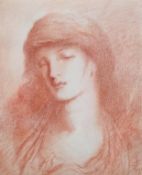* * Simeon Soloman (British, 1840-1905) Head of a womansanguine chalkmonogrammed and dated 189035