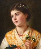Sophie Gengembre Anderson (English, 1823-1903) A Classical Beautyoil on canvassigned35 x 29.5cm
