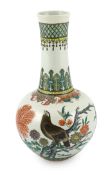 A Chinese famille verte ‘black bird’ bottle vase, Daoguang mark and of the period (1821-50), painted