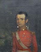 Thomas Williams of Barbados (19th C.) Portrait of a British army officer wearing a red uniform