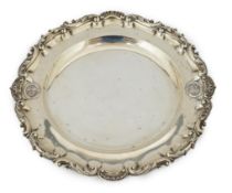 Duke of Brunswick service: An early Victorian silver serving plate by John Mortimer & John Samuel