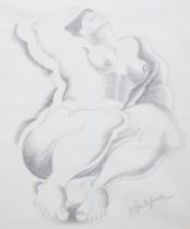 * * Alexander Archipenko (Ukrainian, 1887-1964) Reclining female nudepencil on papersigned39 x