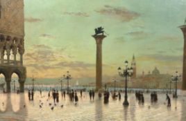 Thomas Bryant Brown (Exh.1906-1909) Venice at twilightoil on canvassigned and dated 190861 x