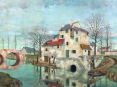Josselin Reginald Courtenay Bodley (British 1893-1974) 'Charente 1949'oil on canvassigned and