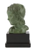 Alexandre Kéléty (Hungarian, 1918-1940), a bronze head of a classical youth, signed in the bronze,