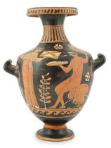 * * A Greek Apulian Red-Figured Hydria, 4th century BC, manner of the circle of the Darius and