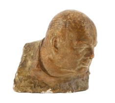 Churchill, Winston S. (1874-1965) - A plaster maquette for Head of Sir Winston Churchill by Oscar