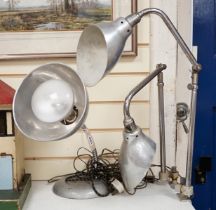 A mid-century Stephen Glover Verglo desklamp, and a pair of French Ki-E-Klair clamp-fitting