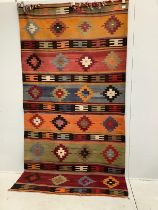 A Kilim flatweave carpet, approx. 280 x 280cm