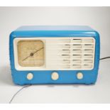 Ultra T401 vintage Bakelite radio in blue