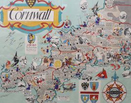 A framed British Railways original poster, 'Cornwall', printed by Jordison & Co., 99 x 124.5cm