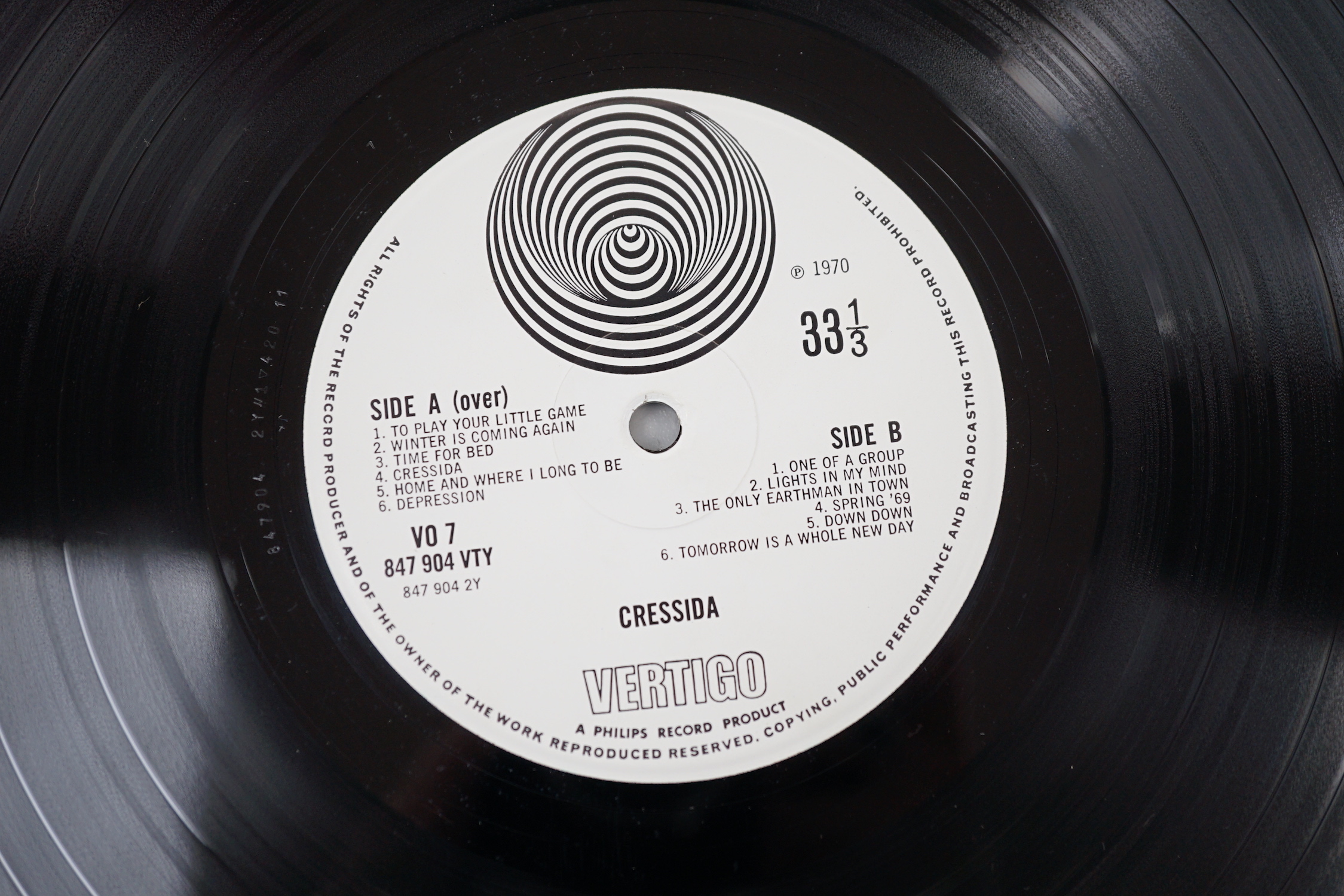 Cressida LP record album, Cressida, on Vertigo large swirl label, VO 7, in gatefold sleeve with - Image 2 of 3