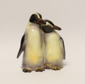 A Royal Doulton figure group of two penguins, 15cm