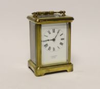 A cased carriage timepiece H.W Bedford, London, 11cm high