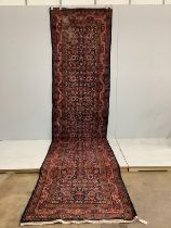 A North West Persian blue ground runner, 450 x 110cm