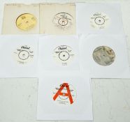 Seven The Beach Boys 7” demonstration singles on Capitol and Cowboy Records labels, all with printed