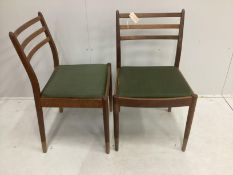 Victor Wilkins for G Plan, a pair of teak dining chairs