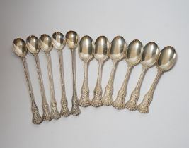 A set of six late 19th/early 20th century Tiffany & Co sterling teaspoons and five similar ice cream