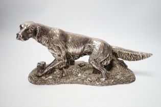 A modern filled silver model of an Irish Setter, by Camelot Silver Ltd, after Giuseppe Griecco?,