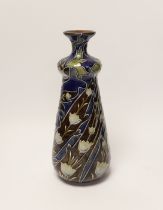 An Art Nouveau Doulton Lambeth stoneware vase by Mark V. Marshall, 27cm