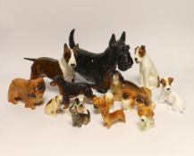 Fourteen Royal Doulton figures of dogs including Alborne Arthur