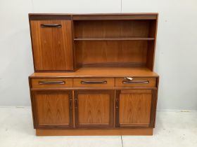 A G Plan Fresco teak sideboard, width 142cm, depth 44cm, height 142cm