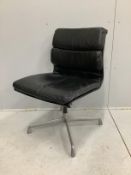 Charles and Ray Eames for Herman Miller, a soft pad office chair, width 52cm, depth 54cm, height