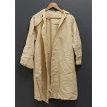 A ladies 20th century cream shantung silk summer duster coat