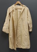 A ladies 20th century cream shantung silk summer duster coat