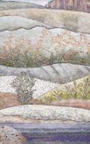 Anne Raubenheimer (contemporary, South African), mixed media and collage plaque, Rosemary Stream,