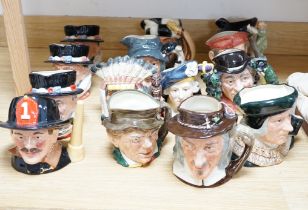 Fourteen Royal Doulton large character jugs