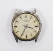 A gentleman's 1970's stainless steel Rolex Oyster Perpetual Air King Precision wrist watch, no strap