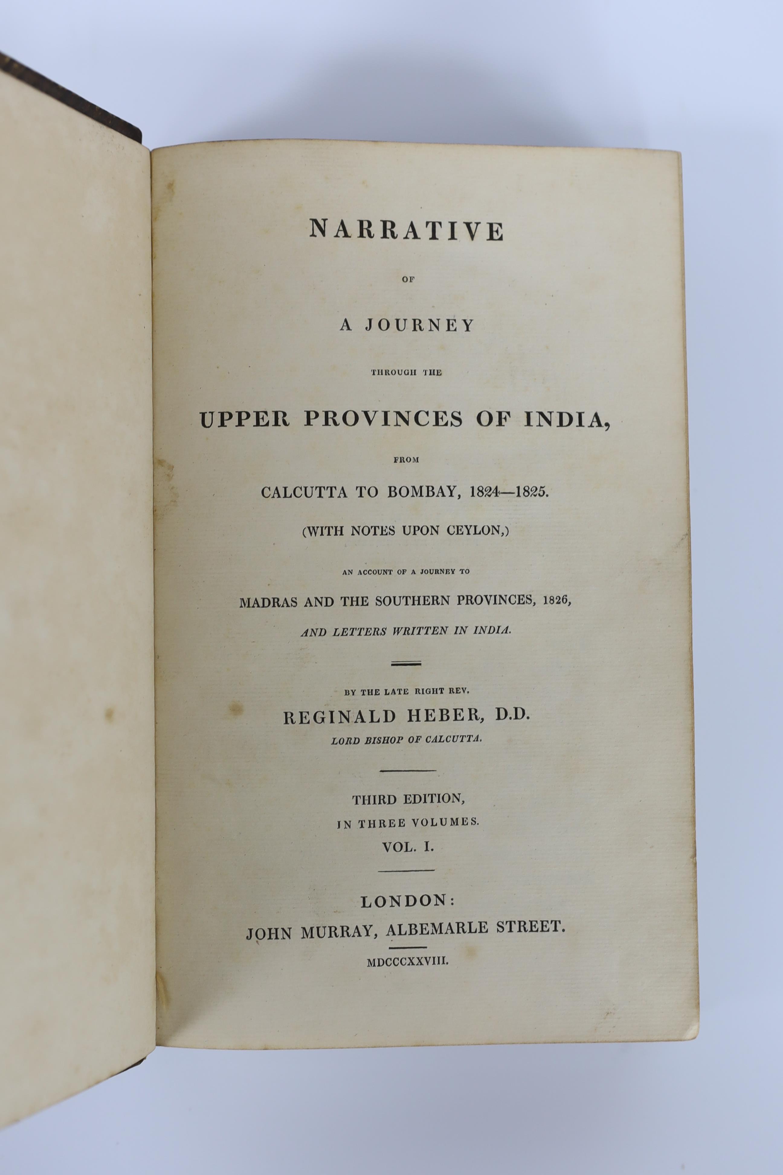 ° ° Heber, Rev. Reginald - Narrative of a Journey through the Upper Provinces of India, from - Image 2 of 3