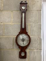 An early 19th century mahogany wheel barometer, Hartford, height 96cm