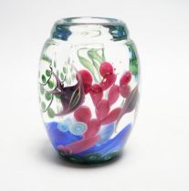 Steven Lundberg (American, 1953-2008), a magnum size ‘aquarium’ art glass vase, signed, dated 1988