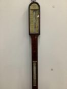 A Victorian Anderson of Gravesend rosewood stick barometer, height 92cm