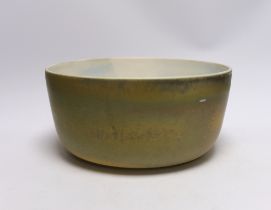 A large Kellie Miller porcelain bowl, signed to base, 25cm diameter