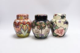 Three Moorcroft Shakespeare collection ginger jars; Winter's Tale, Romeo & Juliet and Twelfth