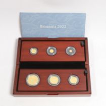 Royal Mint Brittania 2022 UK Premium six coin gold proof set, limited edition 150.