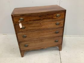 A small George IV mahogany four drawer chest, width 83cm, depth 42cm, height 87cm